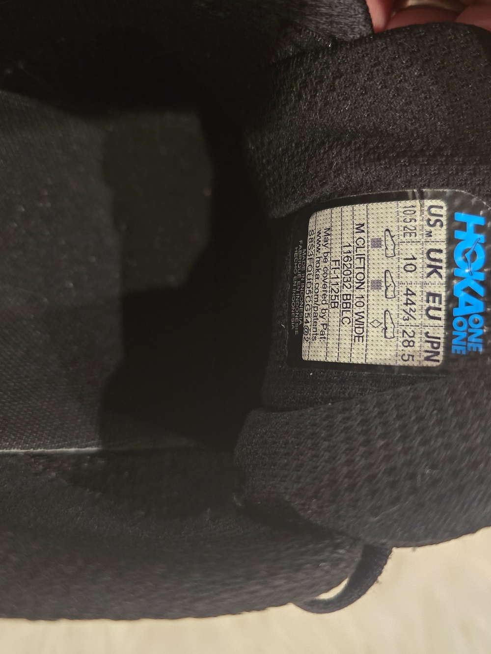 HOKA Men's Black Running Shoes - Clifton - Picture 8 of 8
